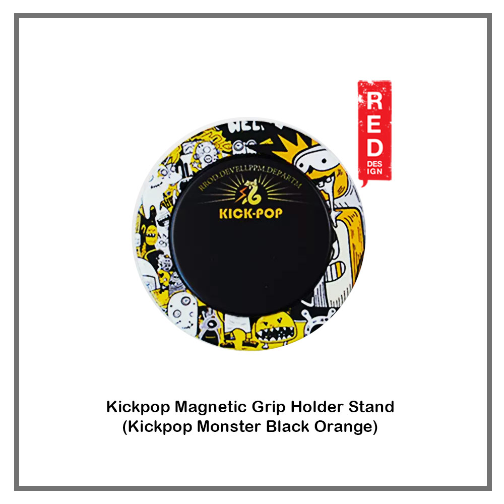 Picture of Kickpop Magnetic O Ring Grip Holder Stand Finger Grip Kickstand for Magnetic Device | Phone (Monster Black Orange) Red Design- Red Design Cases, Red Design Covers, iPad Cases and a wide selection of Red Design Accessories in Malaysia, Sabah, Sarawak and Singapore 